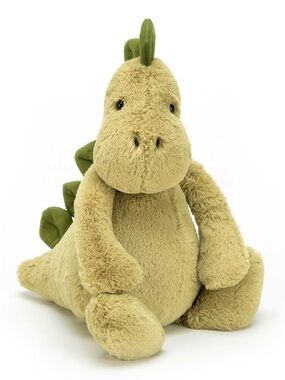 Jellycat London Bashful Dino Plush
Green
Spiked
Dinosaur
Soft
Floppy
Small 8"